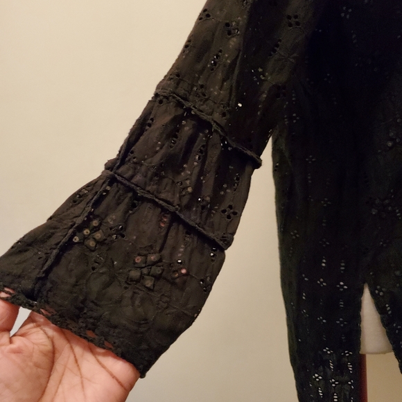 📣5 for $20!📣 Bohemian Handmade Tunic, Black - Picture 5 of 6